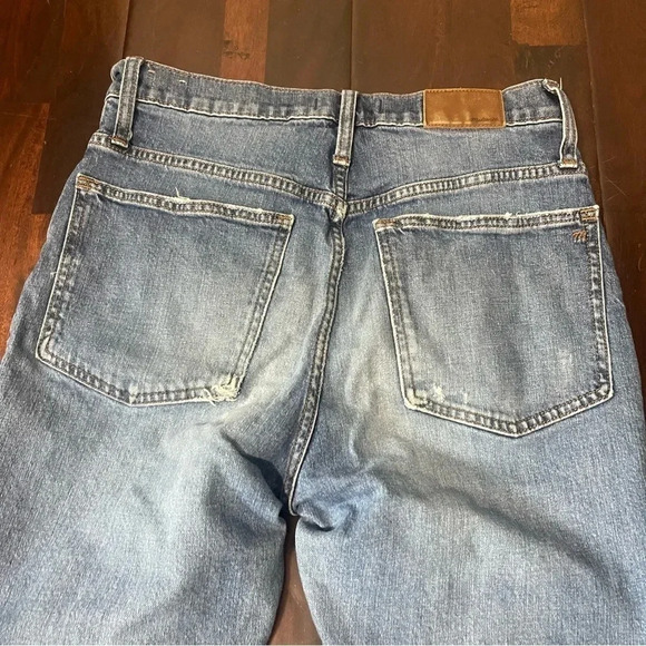 Madewell The Perfect Vintage High Waist Side Slit Crop Jeans Raw Hem size 30 - Picture 14 of 16